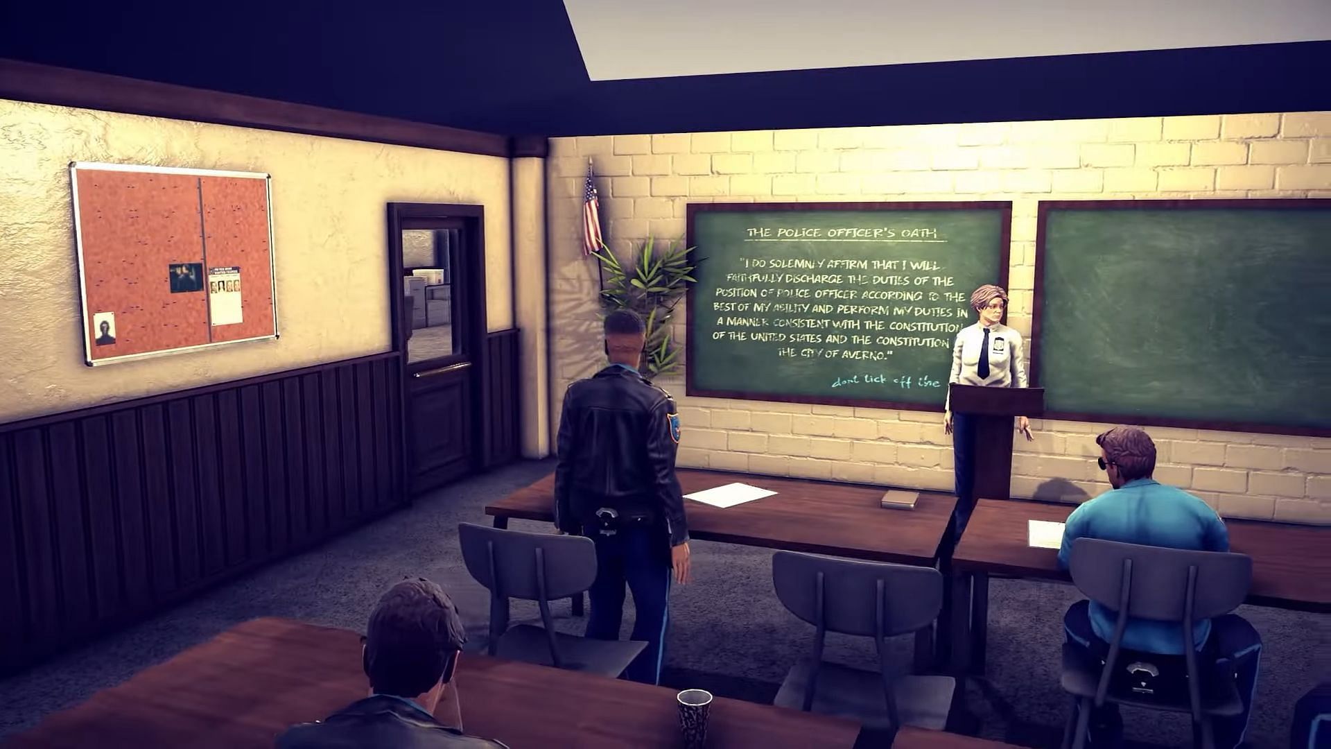 The Handbook is there to get you familiarized with policework (Image via Kwalee)